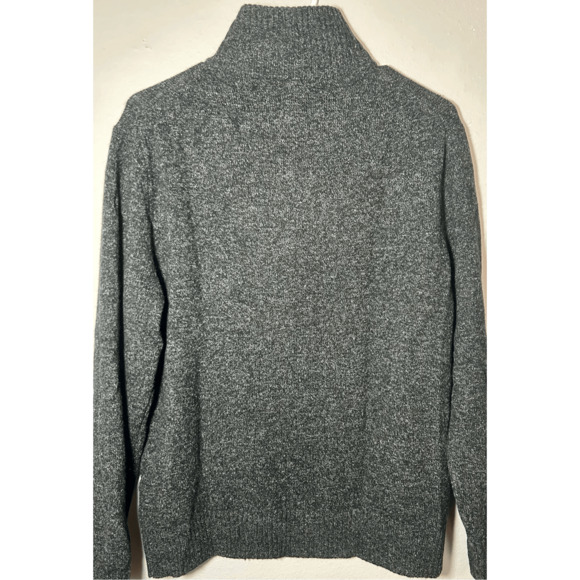 J Crew Merino Wool 1/4 Zip Knit Gray Sweater Sz Medium - Picture 5 of 7